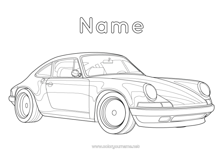 Colouring page to print Vehicles Car Racing Car Cars, Vans And Motorhomes Race Cars And Circuits