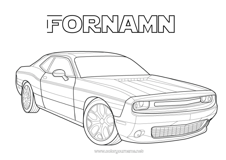 Färgläggningssida att skriva ut Fordon Bil Racerbils Historiska eller vintagefordon Bilar, skåpbilar och husbilar Racingfordon och banor