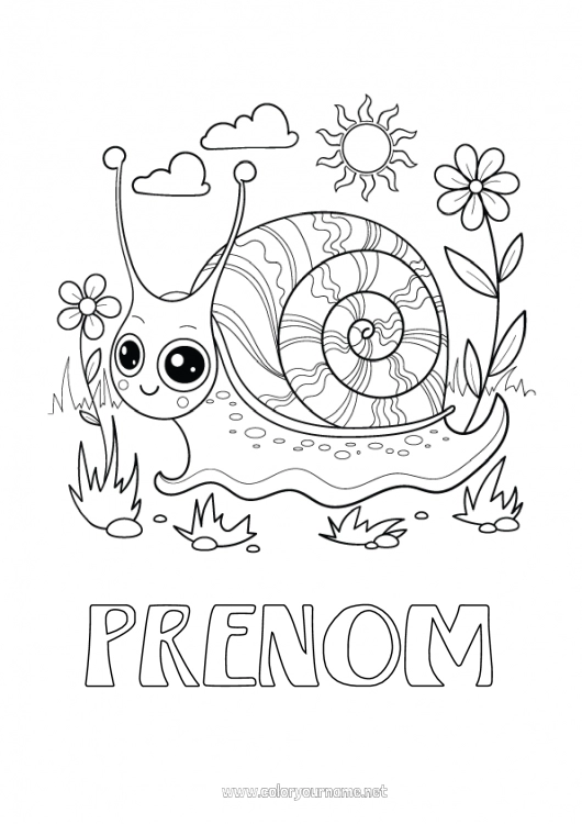 Coloriage à imprimer Animal Escargot