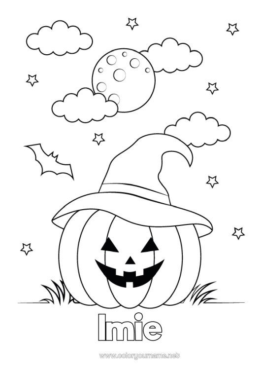 Kolorowanka do wydruku Dynia Halloween Jack O'Lantern