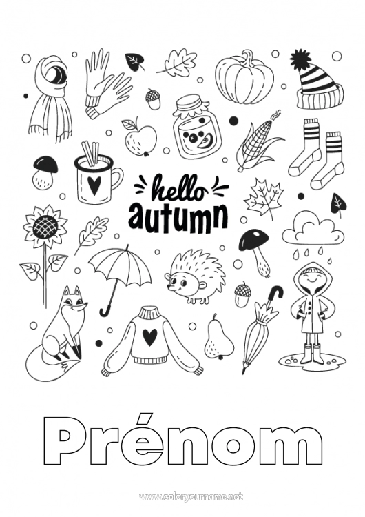 Coloriage à imprimer Automne