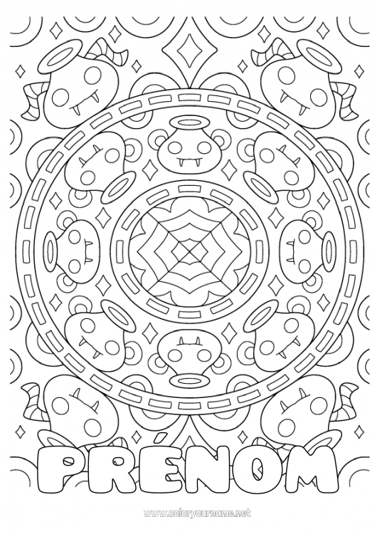 Coloriage à imprimer Halloween Mandala