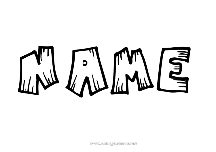 Colouring page to print Vampire Monster Halloween Decorated Name