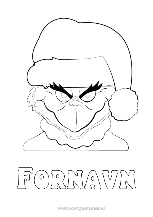 Farvelægningssiden til udskrivning Grinch
