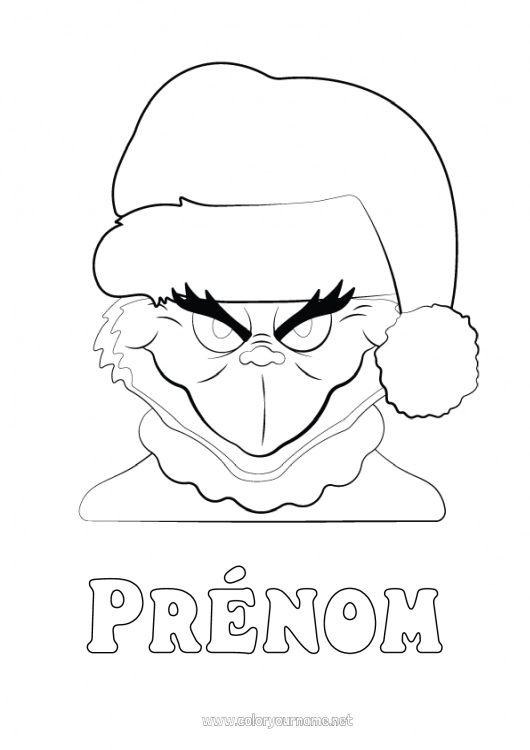 Coloriage à imprimer Grinch