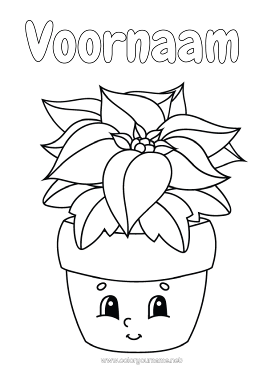Kleurplaat om af te drukken Kawaii Kerstster
