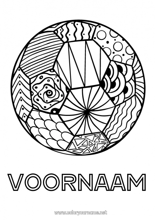 Kleurplaat om af te drukken Voetbal Voetbal Ballonnen Zentangle Teamsporten