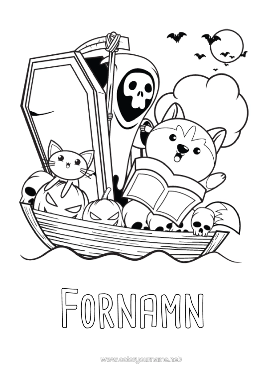 Färgläggningssida att skriva ut Monster Båt Marina fordon