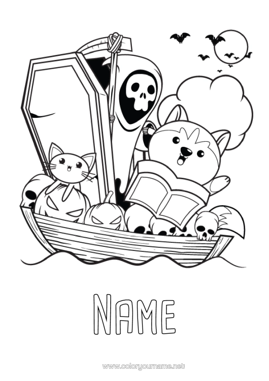 Colouring page to print Monster Boat Marine Vehicles