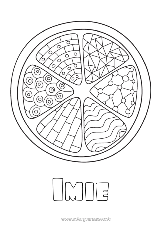 Kolorowanka do wydruku Zentangle Pizza