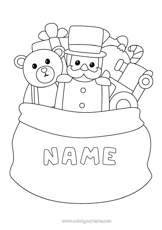 Colouring page to print Hood Games And Toys Soft Toy Nutcracker