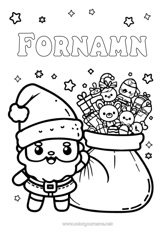 Färgläggningssida att skriva ut Jultomten Söt Fläkt Leksaker Spel och leksaker