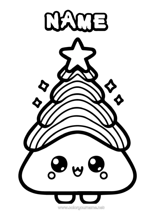 Colouring page to print Christmas Tree Rainbow Easy Colouring Pages Fir Tree