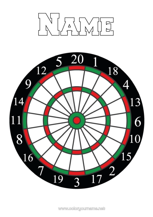 Colouring page to print Sport Christmas Elf's Mission Other Sports Darts Mischief Of The Trickster Goblin
