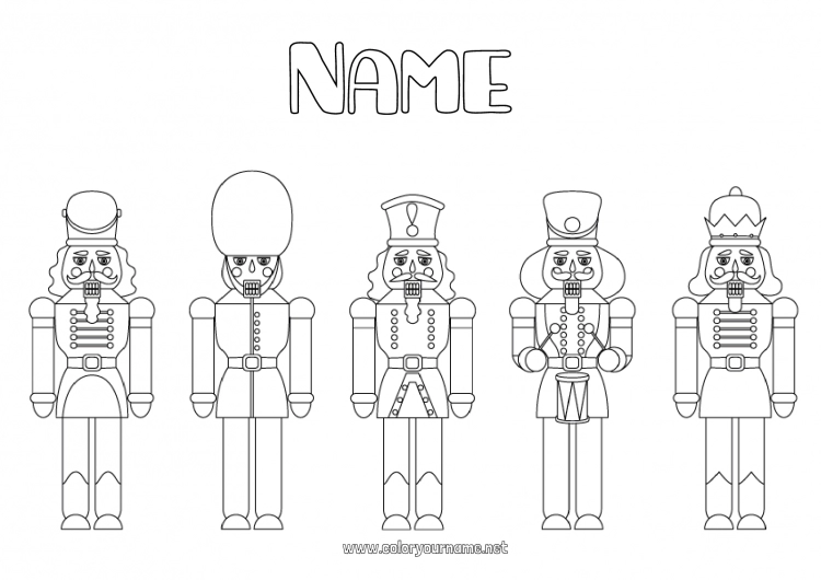 Coloring page to print Toys Fairy tale Games and toys Nutcracker