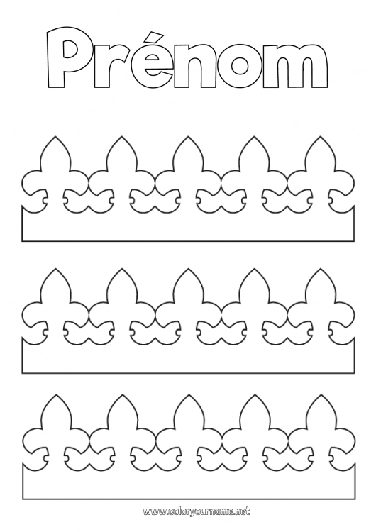 Coloriage à imprimer Activités enfants Couronne Épiphanie Coloriages faciles