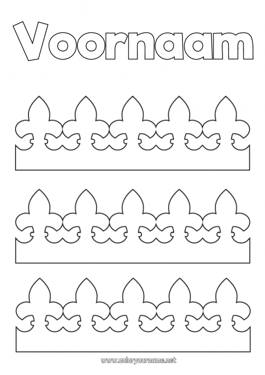 Kleurplaat om af te drukken Activiteiten voor Kinderen Kroon Driekoningen Eenvoudige kleurplaten