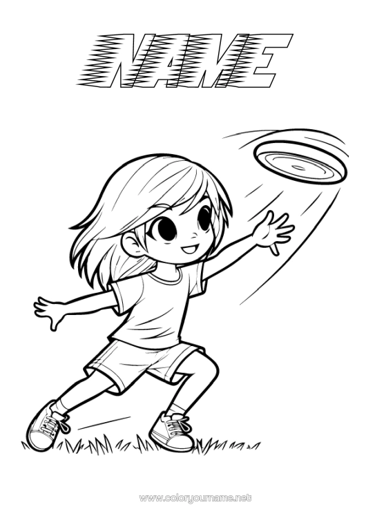 Colouring page to print Sport Other Sports Ultimate Frisbee