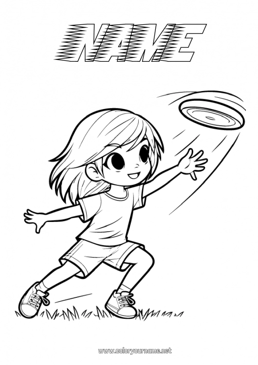 Coloring page to print Sport Other sports Ultimate frisbee