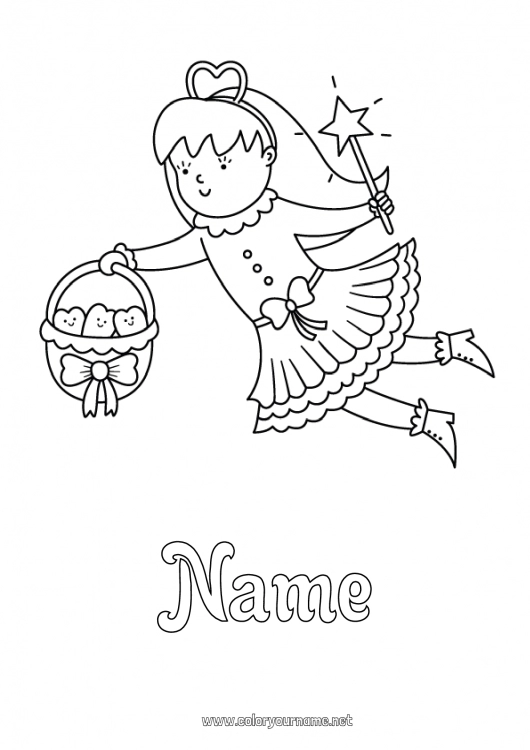 Coloring page to print Tooth Fairy