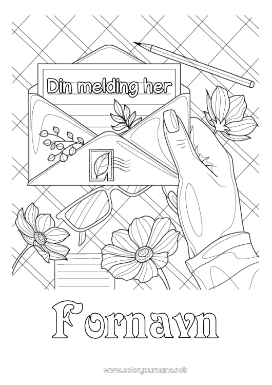 Fargeleggingssiden til utskrift Blomster Komplekse fargelegginger