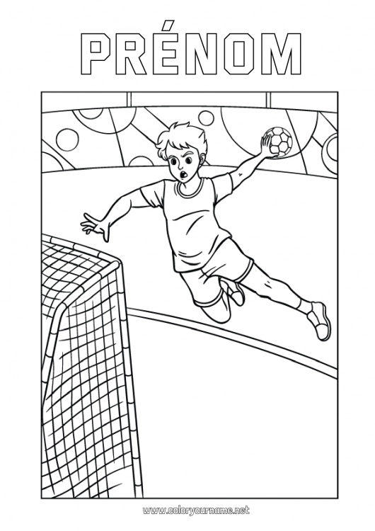 Coloriage à imprimer Sport Sports d'équipe Handball