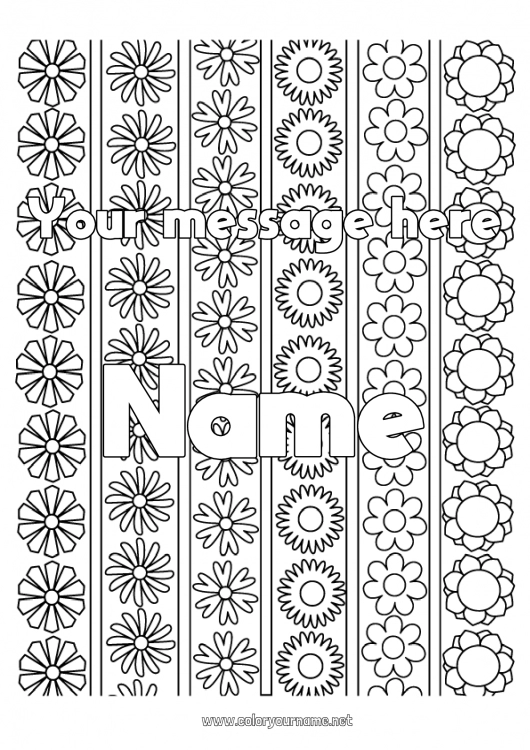 Coloring page to print Flowers Daisy Complex coloring pages