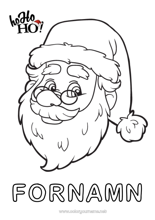 Färgläggningssida att skriva ut Jultomten Jul