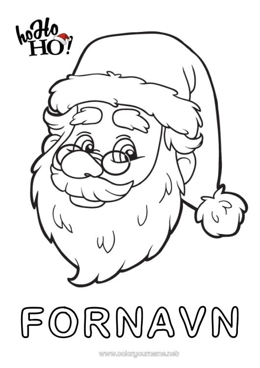 Farvelægningssiden til udskrivning Julemanden Jul