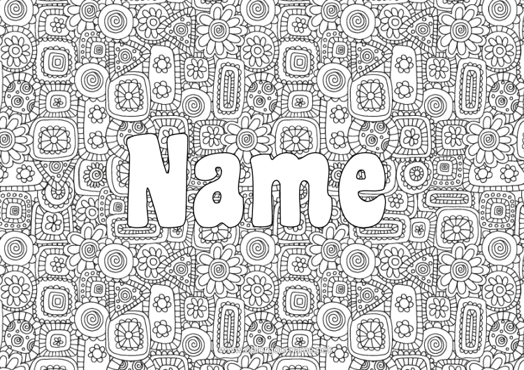 Colouring page to print Flowers Doodle Complex Colouring Pages