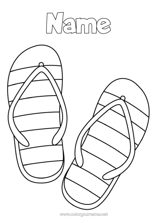 Colouring page to print Tongue Easy Colouring Pages Shoe