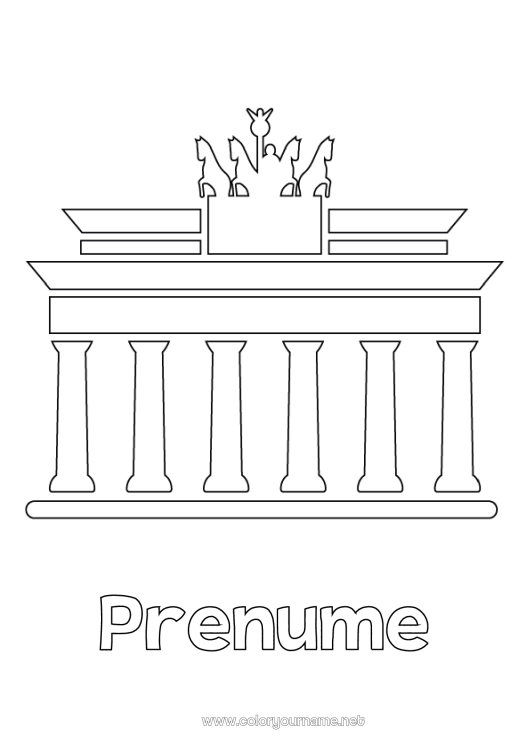 Pagină de colorat de imprimat Monument Germania