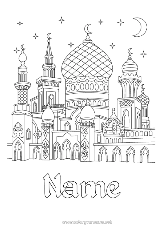 Colouring page to print Monument