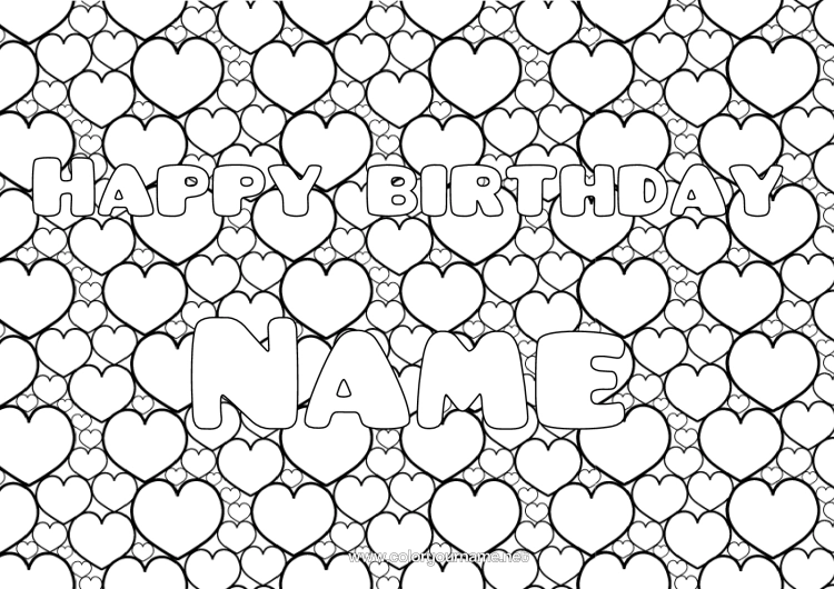 Colouring page to print Heart Sister Decorated Name Nanny Complex Colouring Pages Zentangle