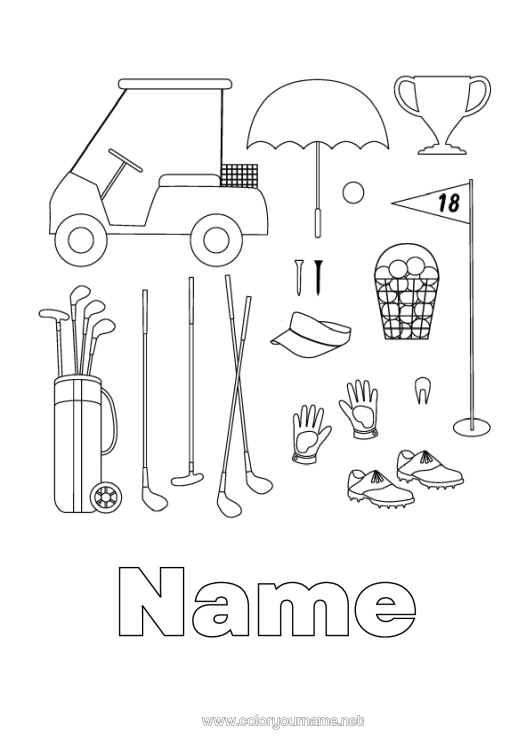 Colouring page to print Sport Other Sports Golf