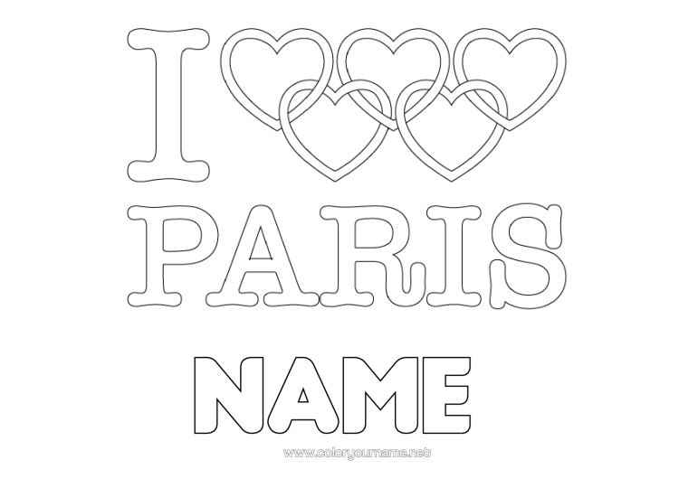 Colouring page to print Sport France Competitions And Awards Paris Olympic Games