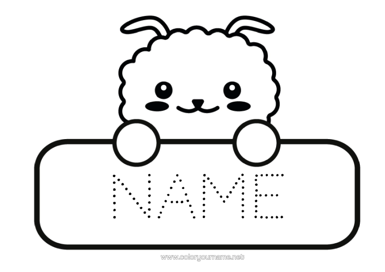 Colouring page to print Monster Cute Back To School Label