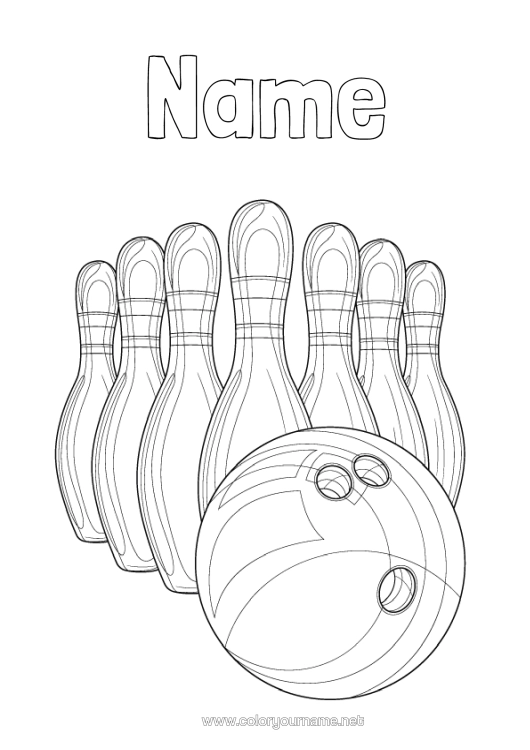 Colouring page to print Sport Other Sports Bowling