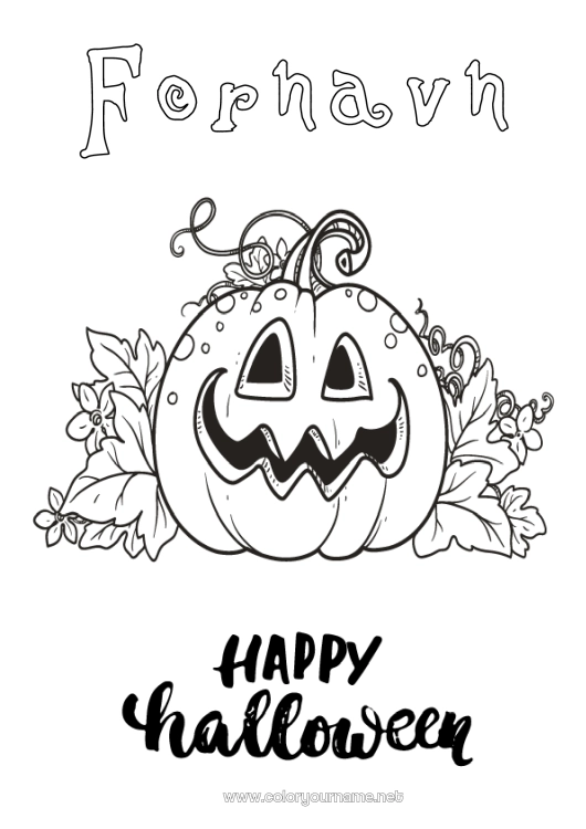 Fargeleggingssiden til utskrift Gresskar Halloween Påmelding
