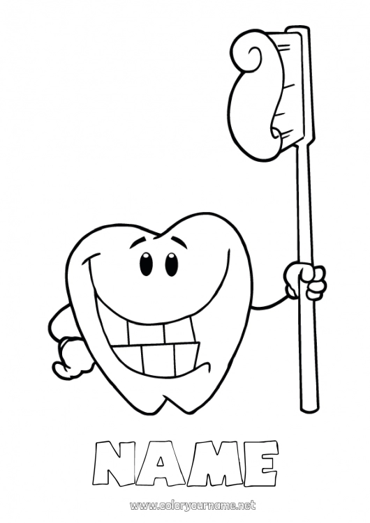 Coloring page to print Milk tooth Tooth fairy Tooth Fairy