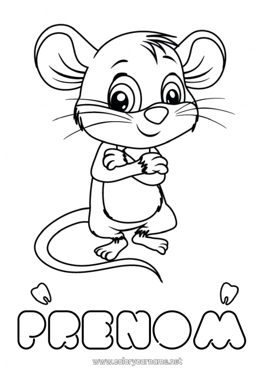 Coloriage à imprimer Dent de lait Petite Souris