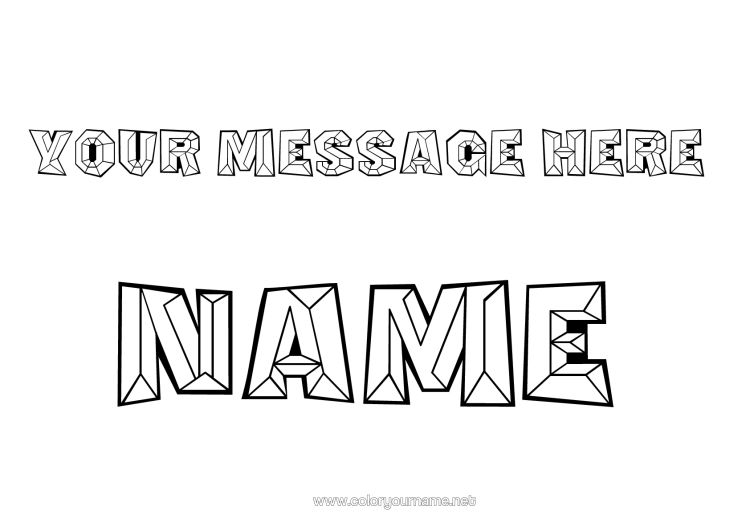 Colouring page to print Decorated Name History Prehistory Stone