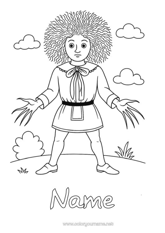 Colouring page to print Germany Children's Tales