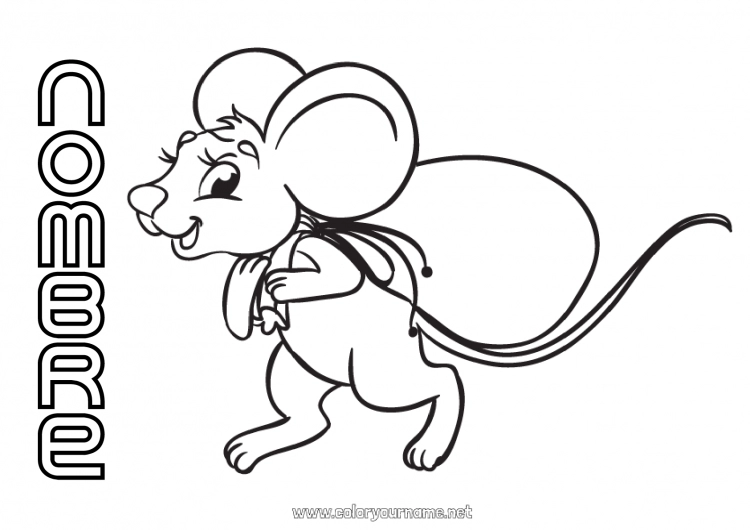 Dibujo para colorear para imprimir Diente de leche Ratoncito Pérez Ratoncito pérez