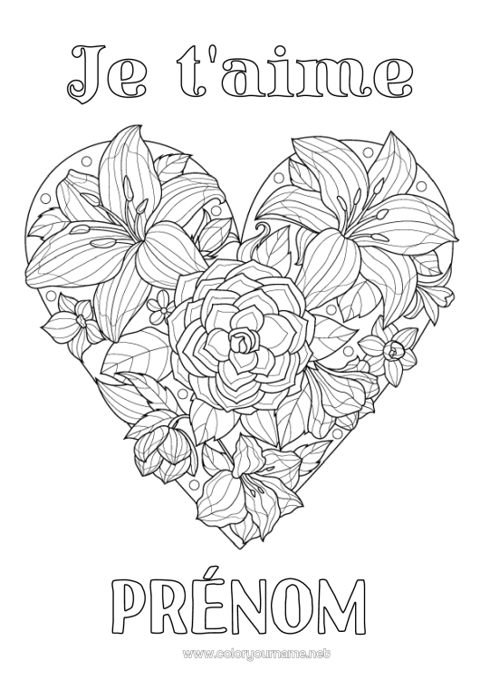 Coloriage à imprimer Coeur Grand coeur