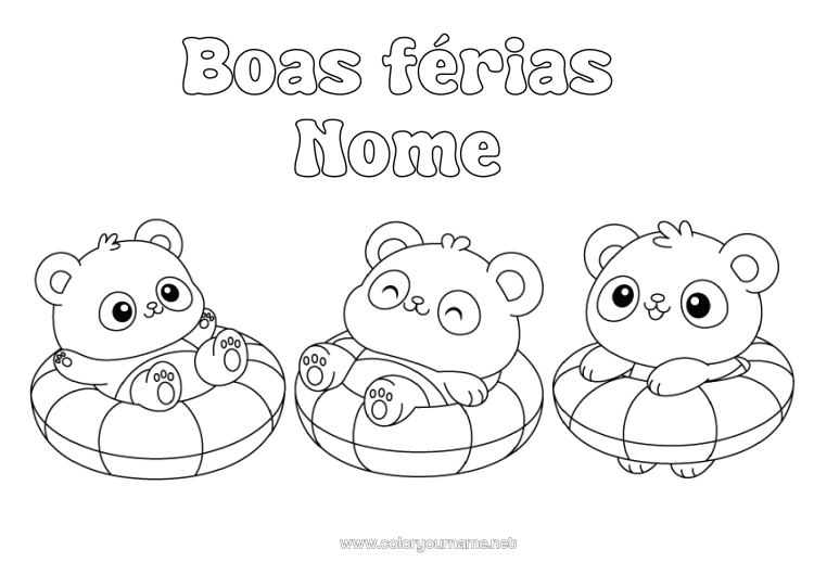 Página de desenho para imprimir Panda Outros animais do mundo Boia