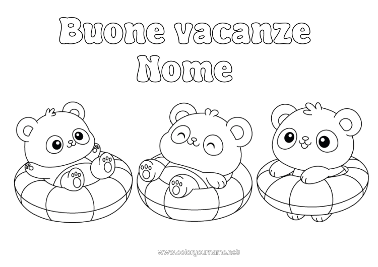 Pagina da colorare da stampare Panda Altri animali del mondo Boa