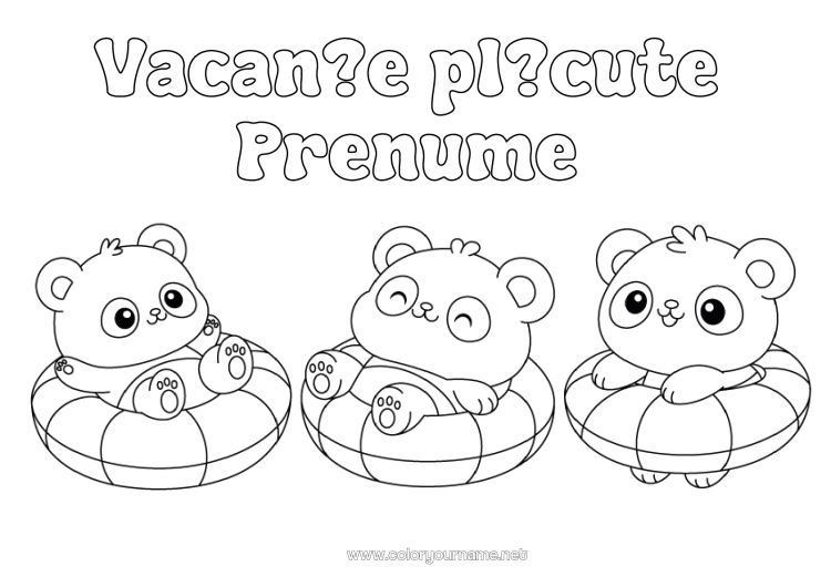 Pagină de colorat de imprimat Panda Alte animale din lume Colac