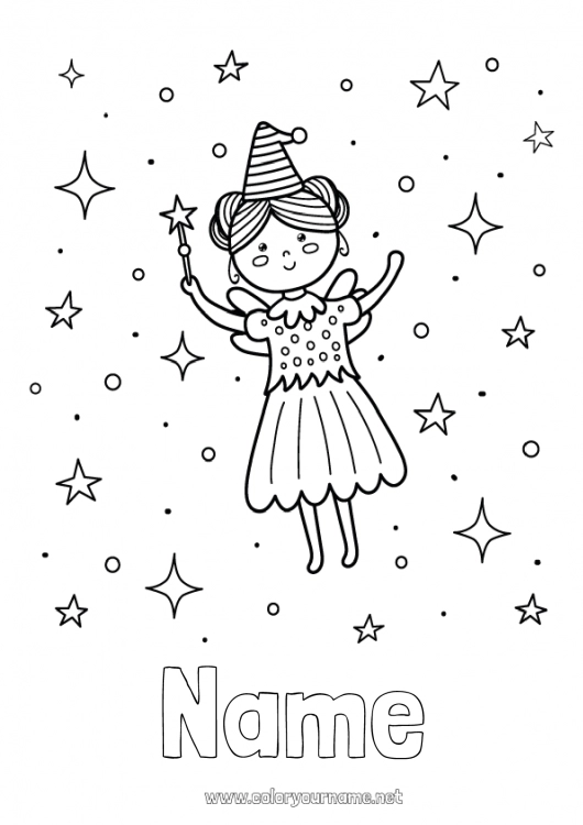 Coloring page to print Milk tooth Tooth fairy Tooth Fairy