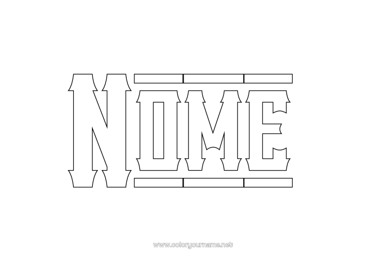 Página de desenho para imprimir Nome decorado Far West Xerife